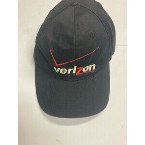 Verizon FiOS Black Baseball Cap Hat 100% Cotton One Size 1-888-GET-FIOS